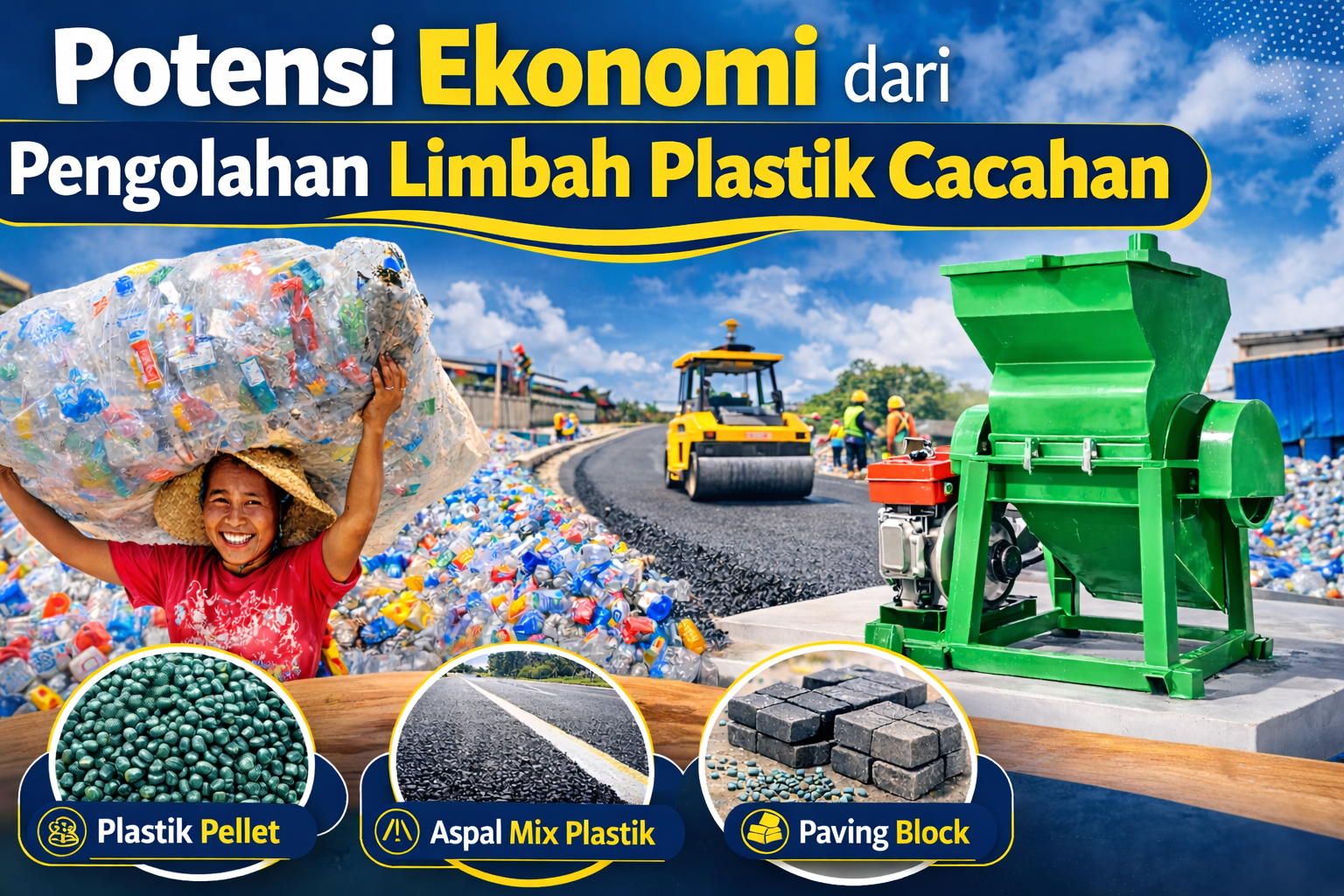 Potensi Ekonomi dari Pengolahan Limbah Plastik Cacahan