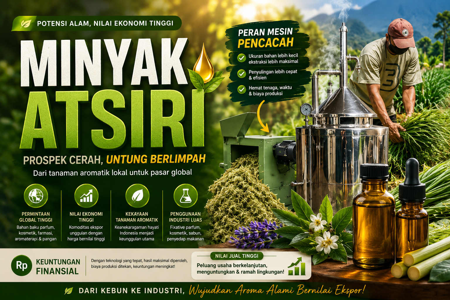 Prospek Cerah Industri Minyak Atsiri